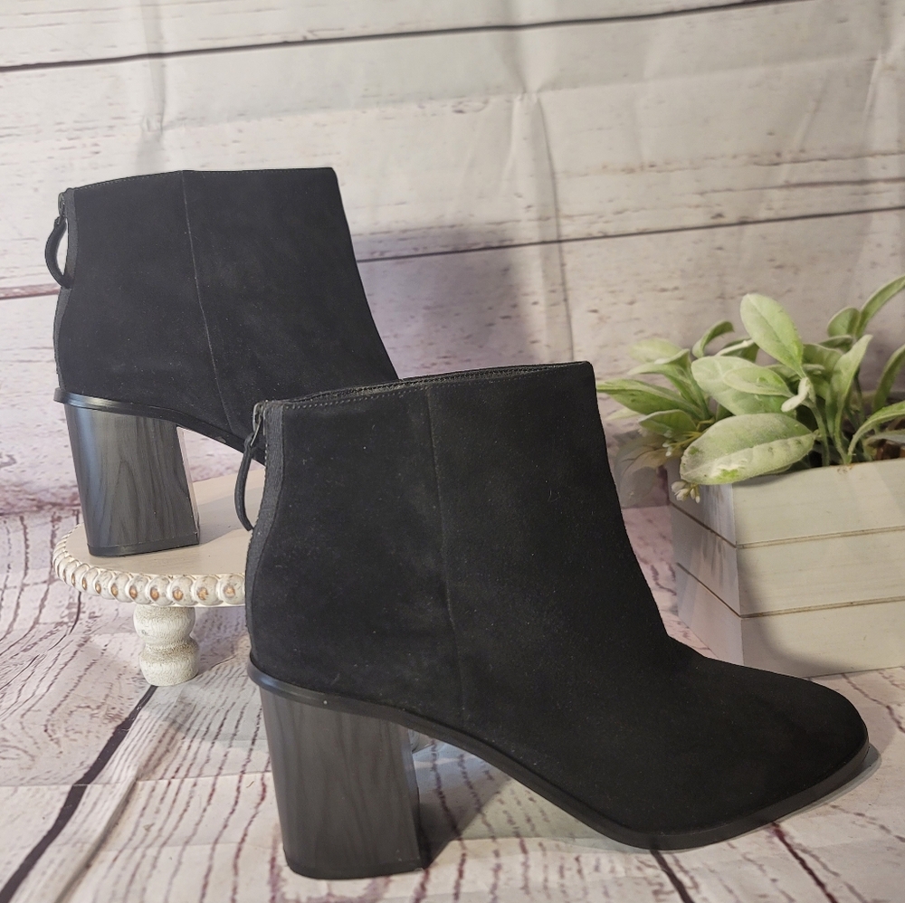 New Splendid Misty Womens Black Suede Ankle Booties Size 10M